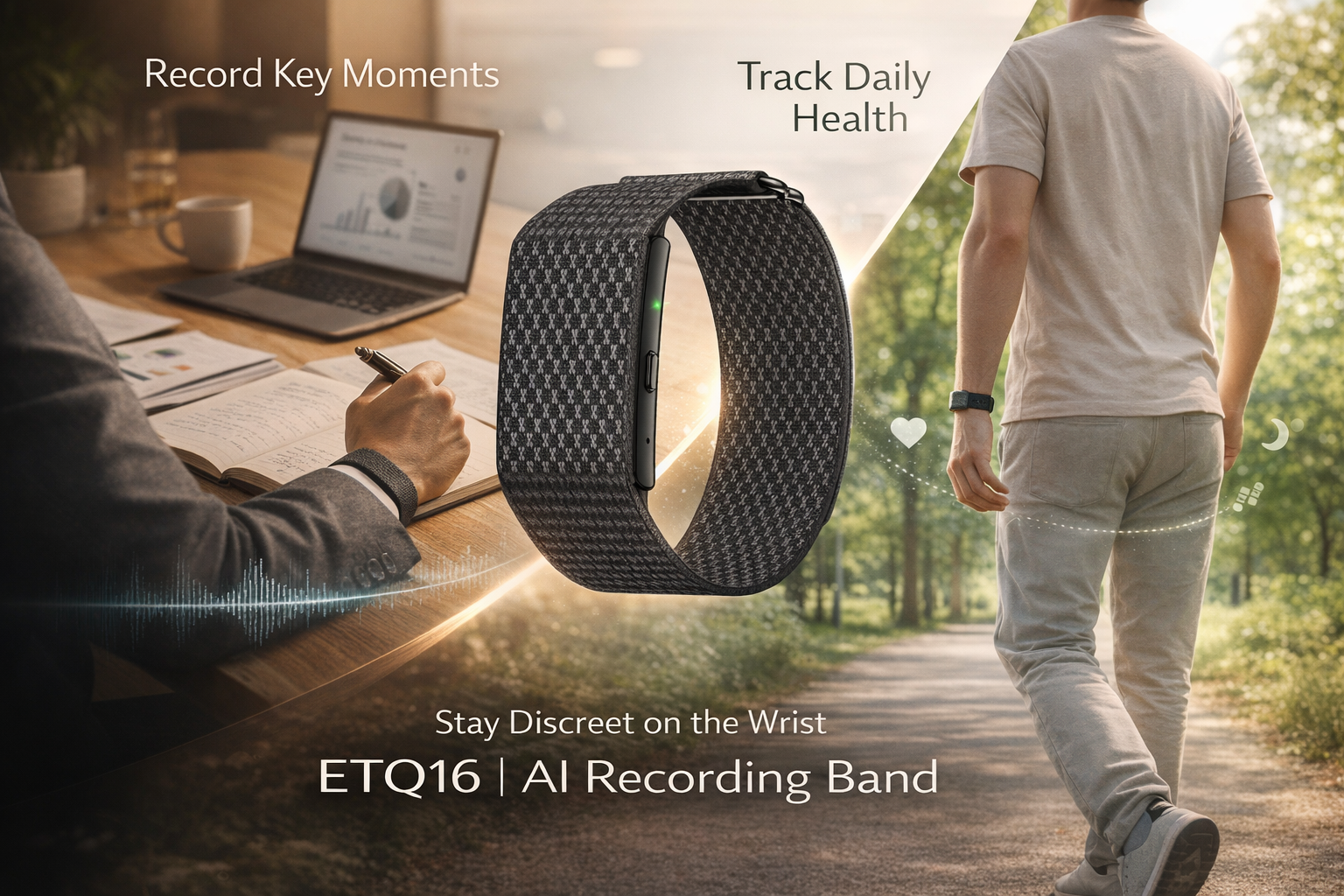 AI Recording Smart Band OEM Guide: Build a Screenless “Productivity + Wellness” Wearable (ETQ16)