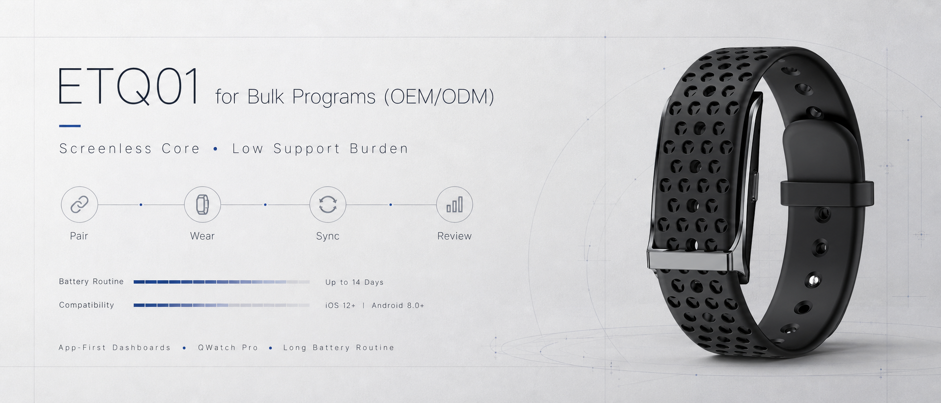ETQ01 for Bulk Programs: Building a Stable Screenless Wearable Rollout with Low Support Burden (OEM/ODM)