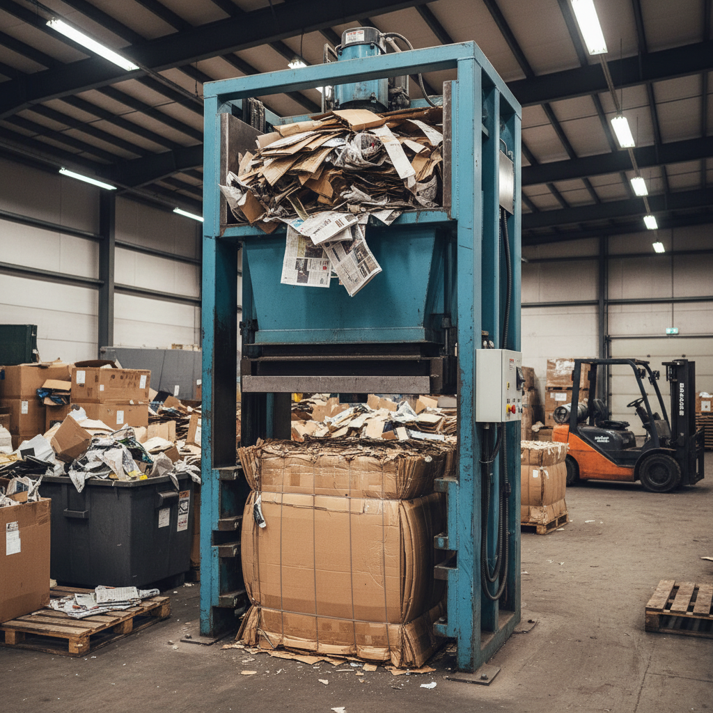 Vertical Cardboard Baler For Compact Scrap Processing
