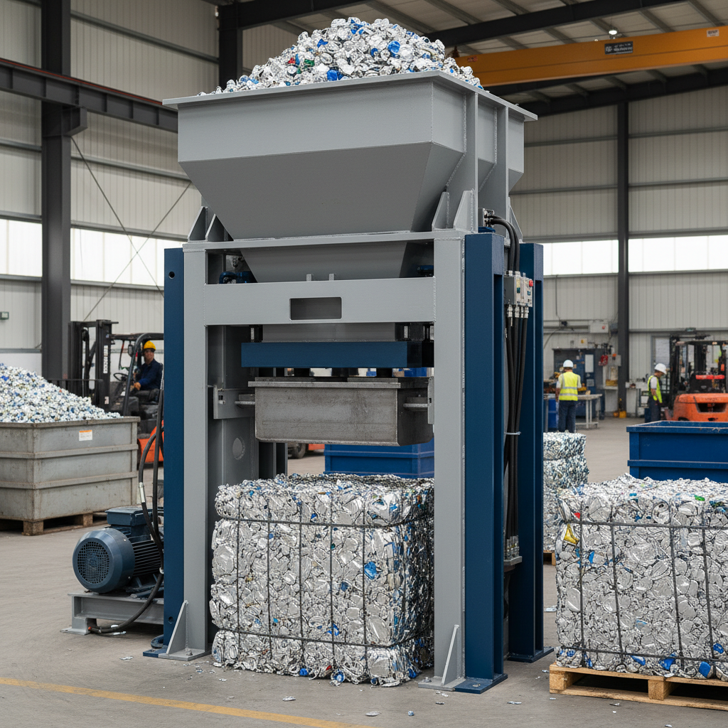 Vertical Cardboard Baler For Aluminum Can Recycling