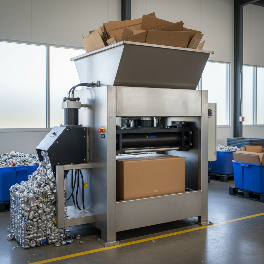 Cardboard Box Compactor For Aluminum Can Recycling