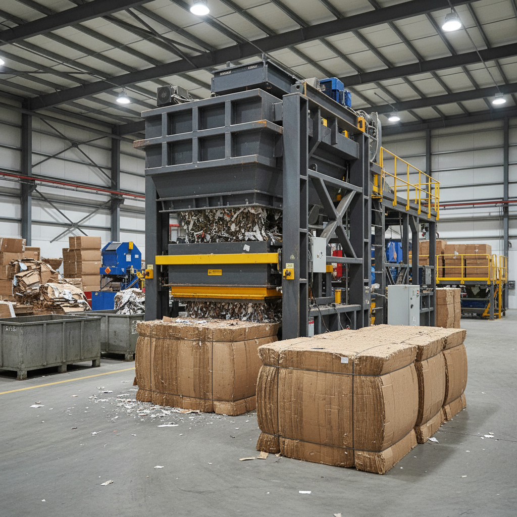 Industrial Cardboard Baler For Compact Scrap Processing