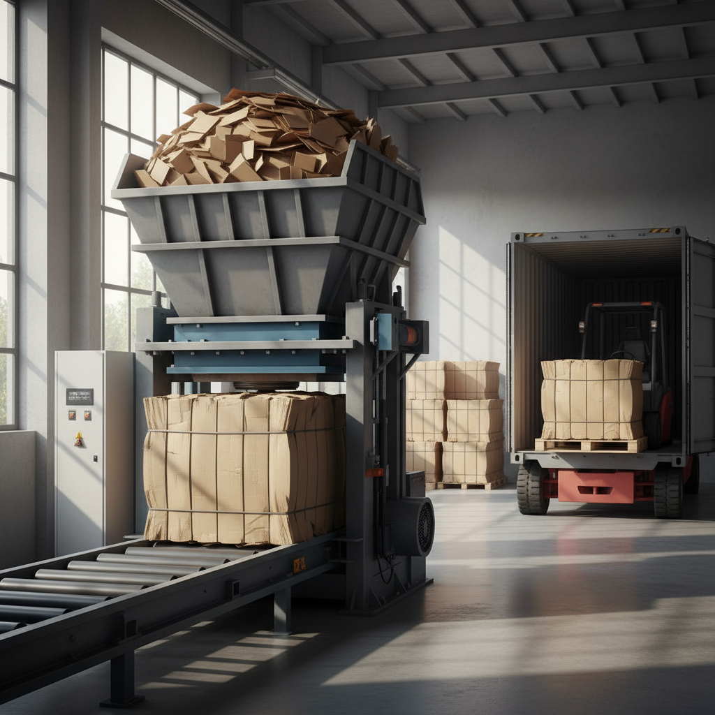 Cardboard Box Baler For Shipping Space Optimization