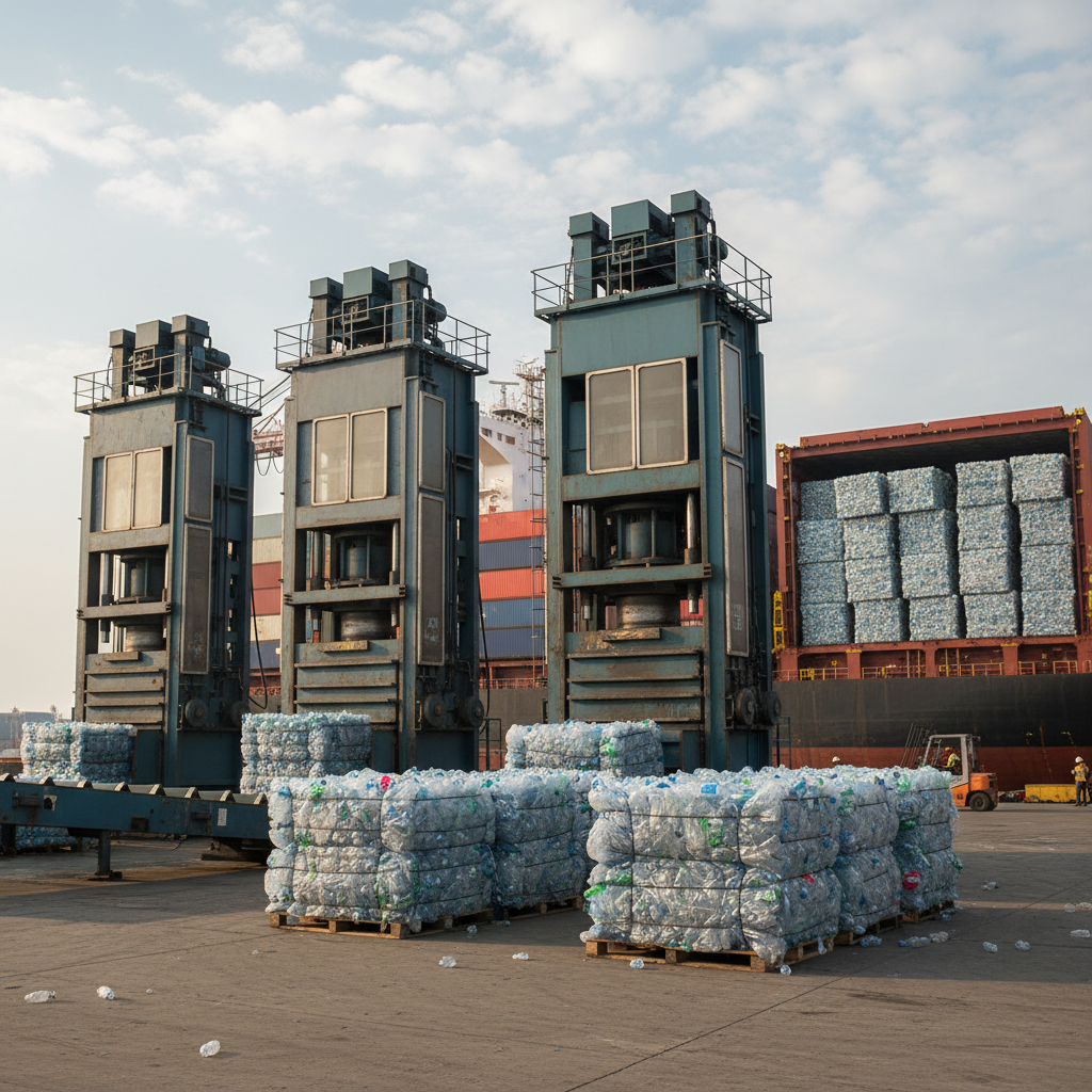 Pet Bottle Vertical Balers For Shipping Space Optimization