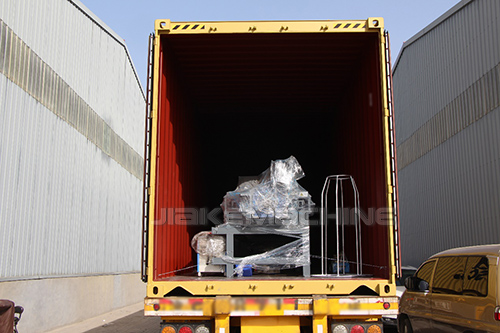 Welded mesh machine loading