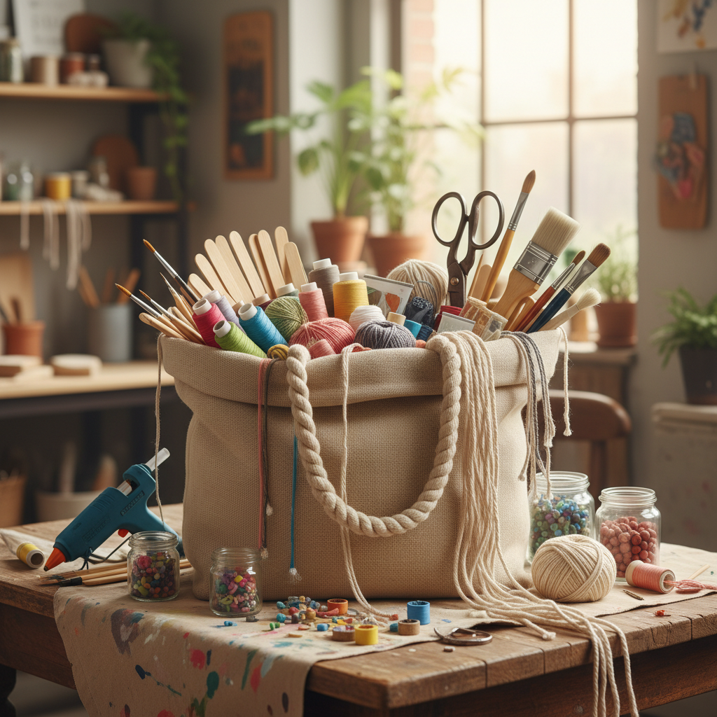 Woven Tote For DIY Crafts And Creative Projects