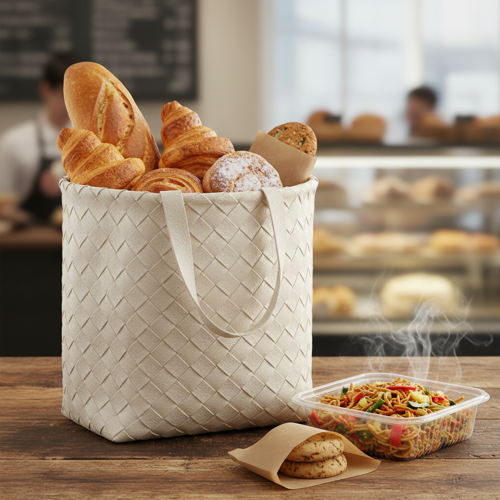 Polypropylene Woven Bag For Food Takeout And Bakery Packaging