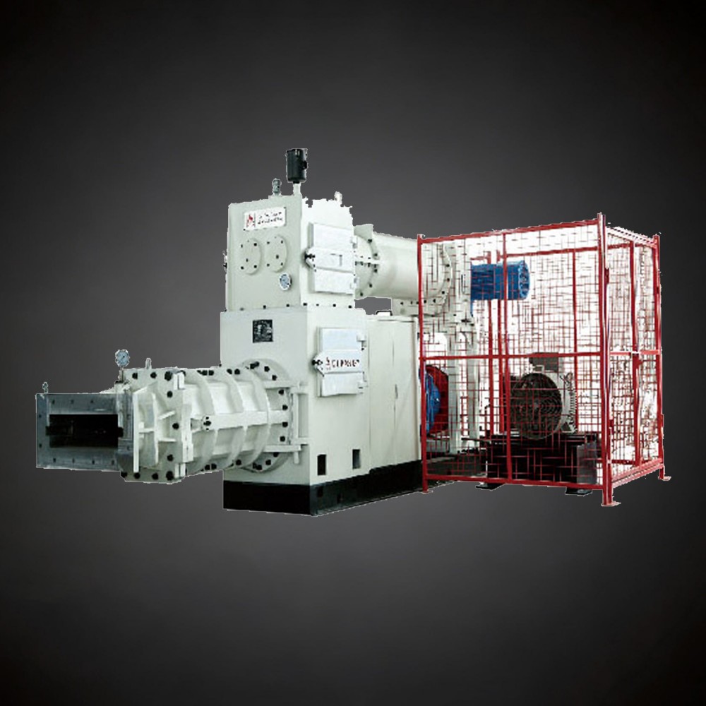 Semi stiff double stage vacuum extruder