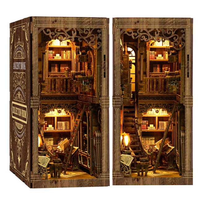 OEM/ODM Wooden 3D Miniature Landscape Puzzle Bookend/Magic House