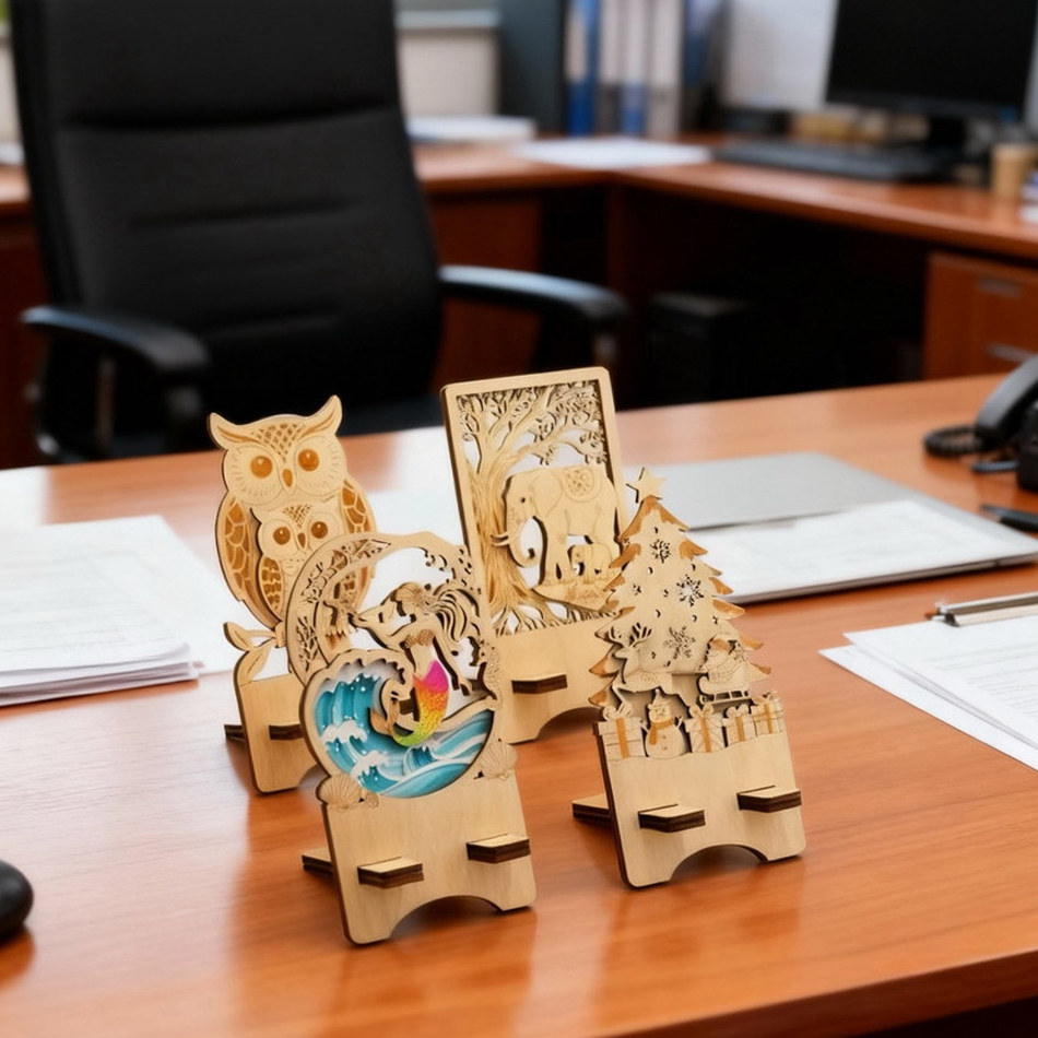Wooden Tabletop Ornament Set