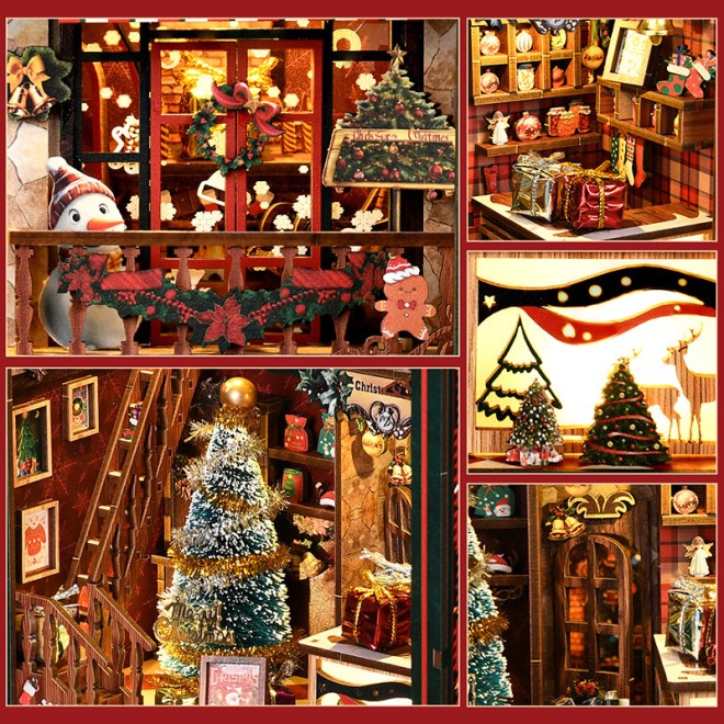 Corporate Customization Available | Christmas-Themed Healing Book Nook Decor