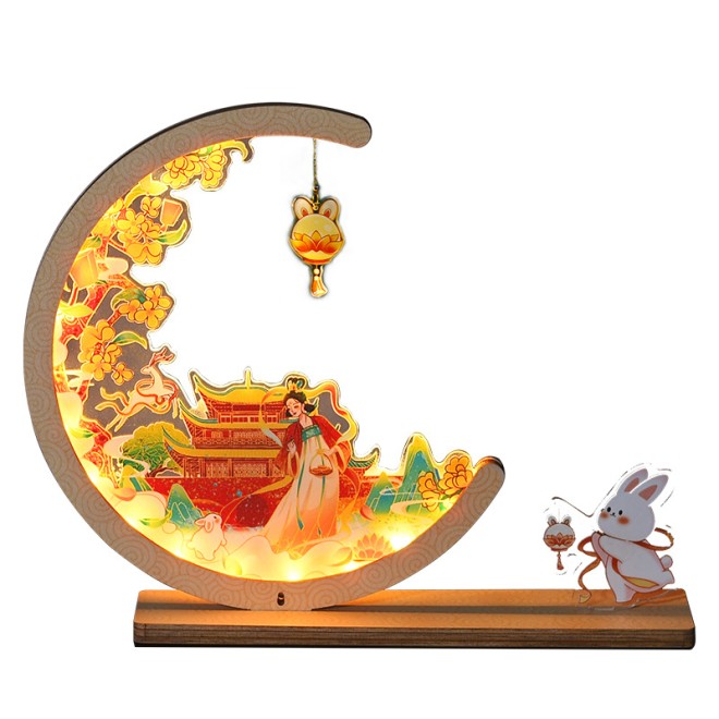 Customizable Wooden Puzzle Lantern - Engrave or Print Your Exclusive Design & Message