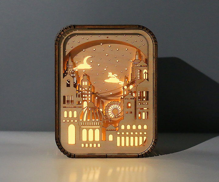Lighted Cityscape Lamp