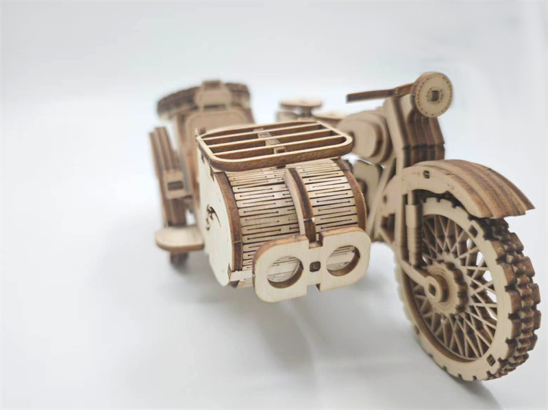 Wooden fire truck mechanical detail
