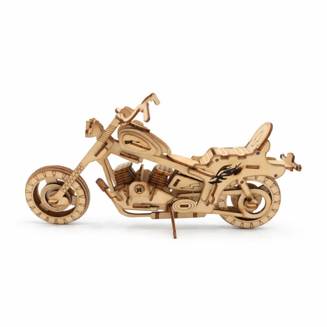 DIY Wooden Motorcycle Model Kit