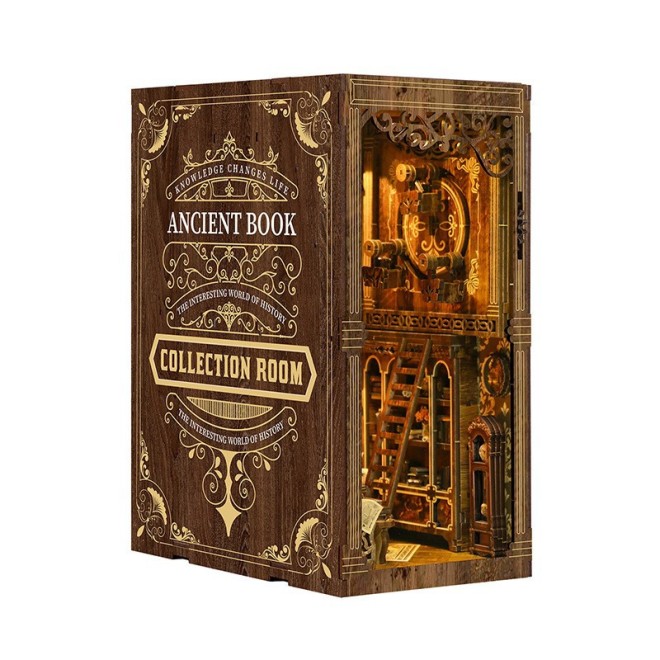 DIY Wooden Vintage Library Book Nook Collectible Kit