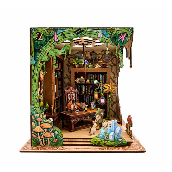 DIY Wooden Miniature Fantasy Study Kit