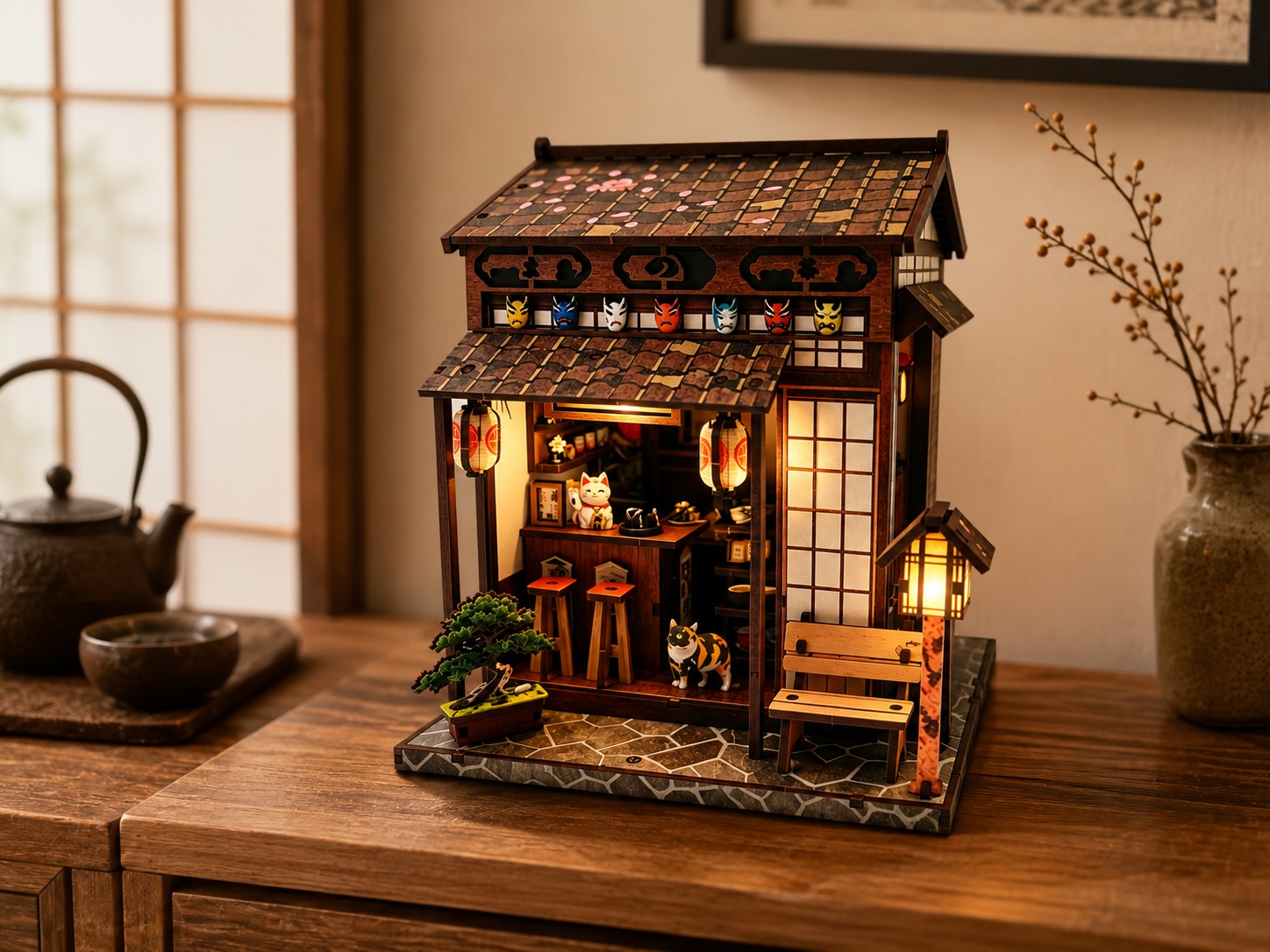 Japanese miniature house gift shop scene