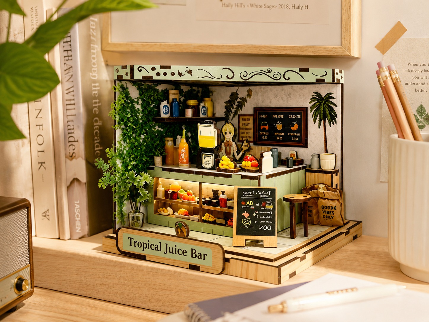 06-tropical-juice-bar-miniature-house-bookshelf-display