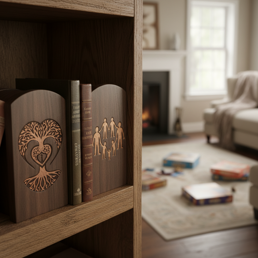 Engraved Bookends For Family Bonding