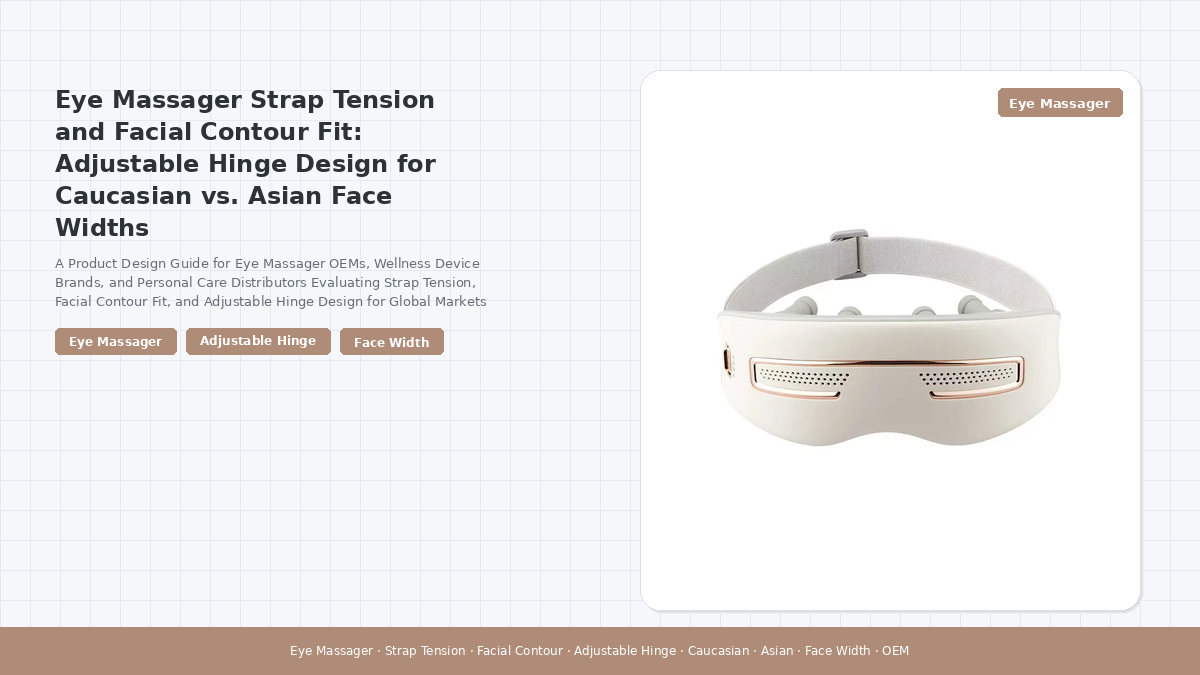 Eye Massager Strap Tension and Facial Contour Fit: Adjustable Hinge Design for Caucasian vs. Asian Face Widths