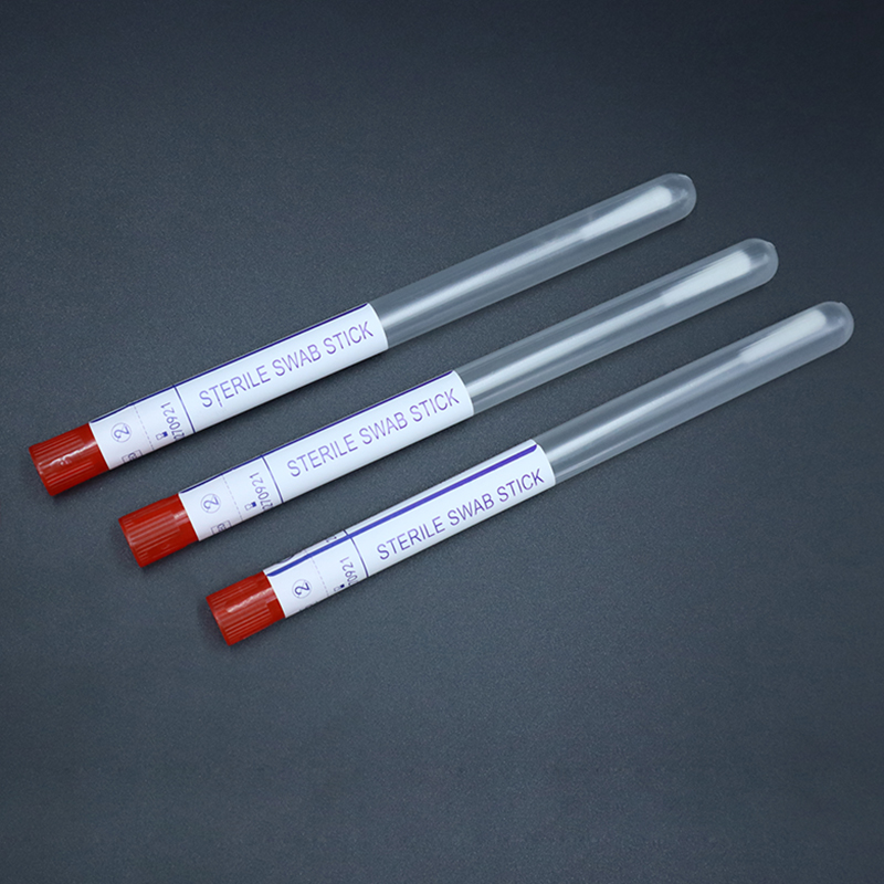 Labor-Nylon-beflockte Probe, steriler Einweg-Tupfer, Transport-Mundtupfer