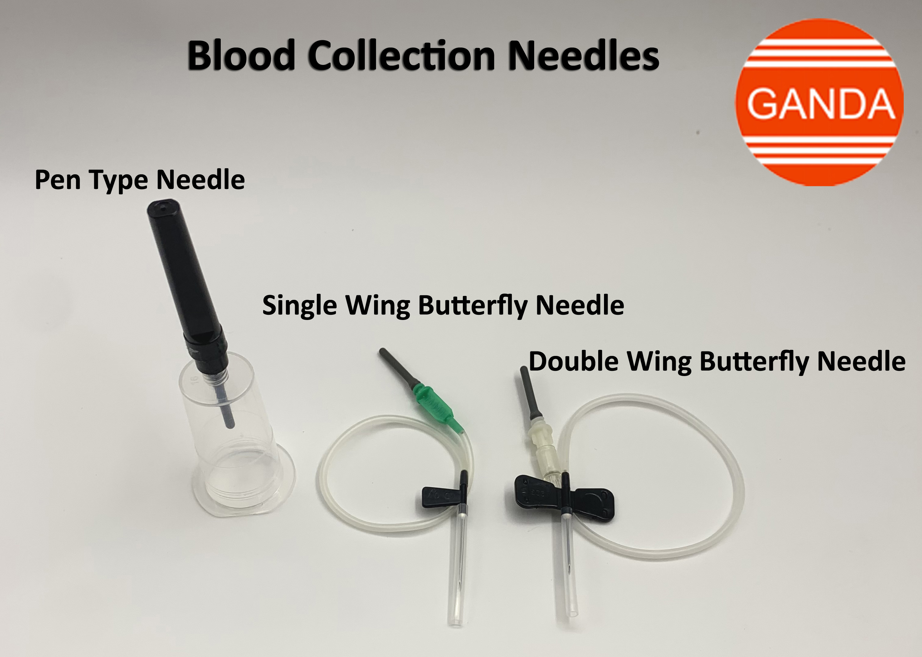 What is the difference between the Pen Type Blood Drawing Needle,  Double Butterfly Wing Blood Drawing Needle and Single Butterfly Wing Blood Drawing Needle?