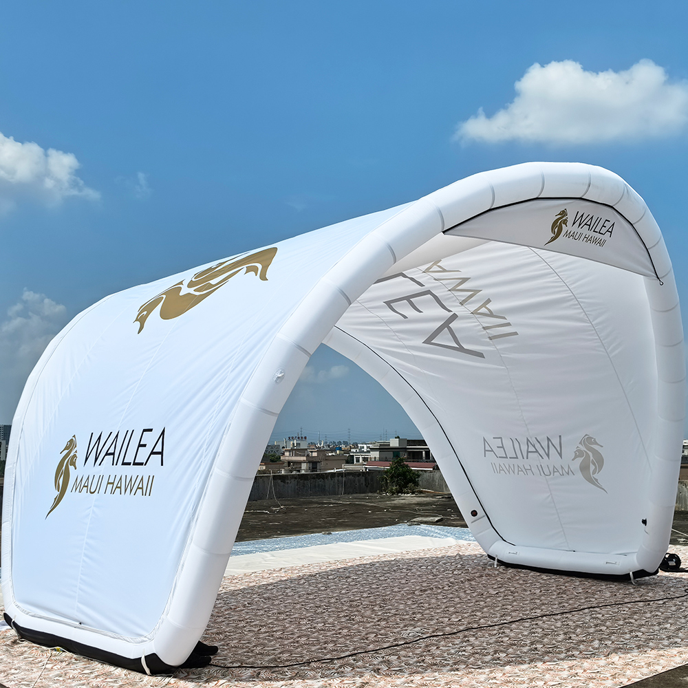 Modern Sealed Inflatable U-Tent - Sleek Circular Outdoor Branding Pavilion