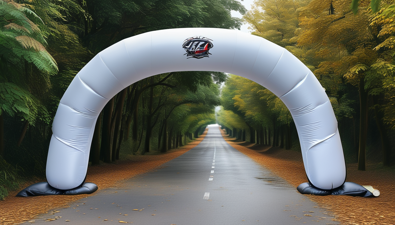 Inflatable Marathon Race Arch For Automotive Product Launch Roadshows