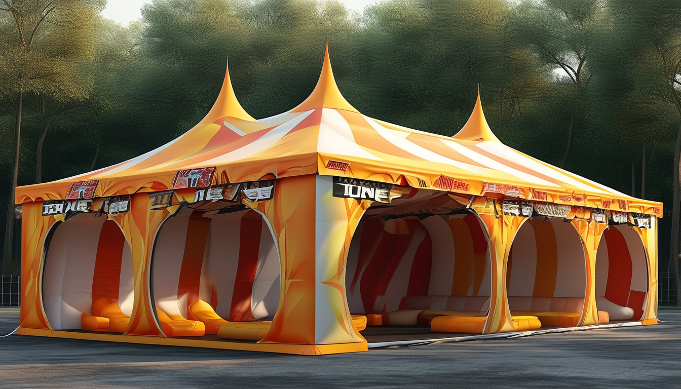 Inflatable Racing Tent For Music Festival Brand Activation Booths
