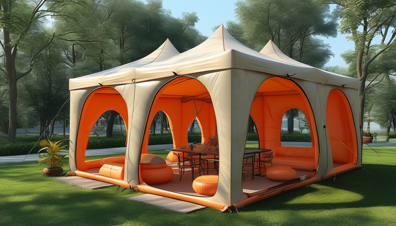 Inflatable Tent With Furniture For Corporate Outdoor Team Building Events