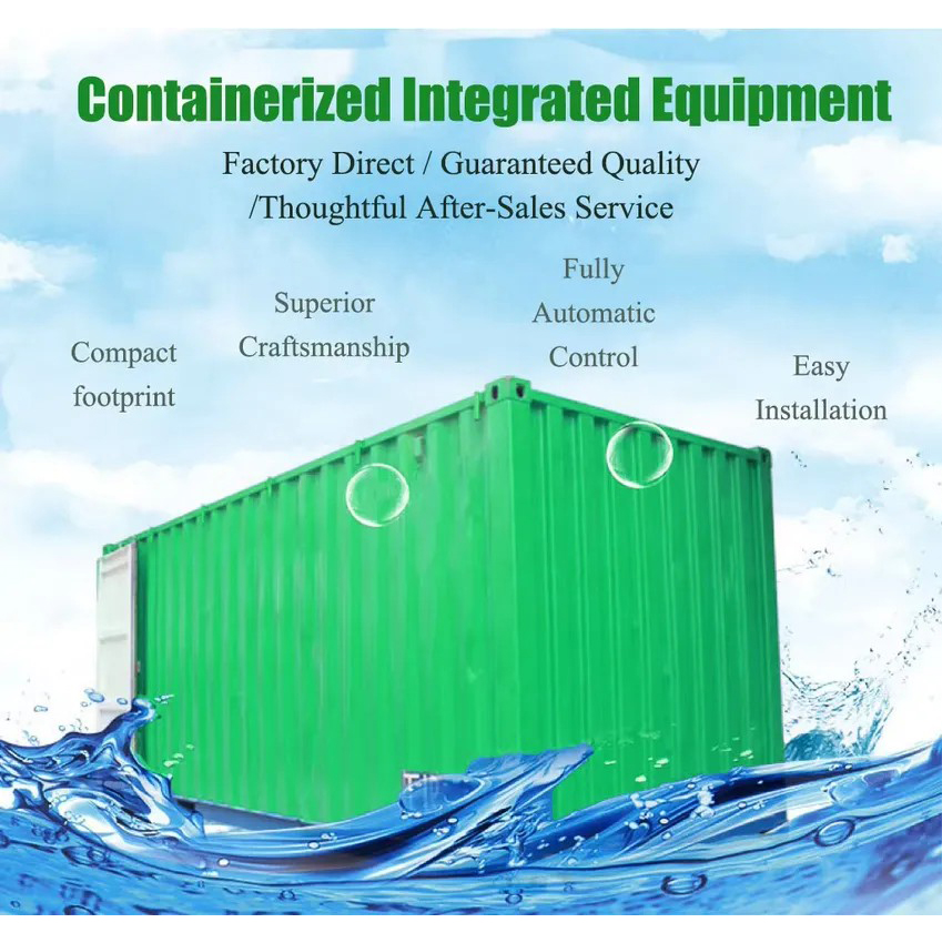 40ft Containerized Desalination Plant Reverse Osmosis System Including Pump PLC Motor for Salty Seawater Water Purification