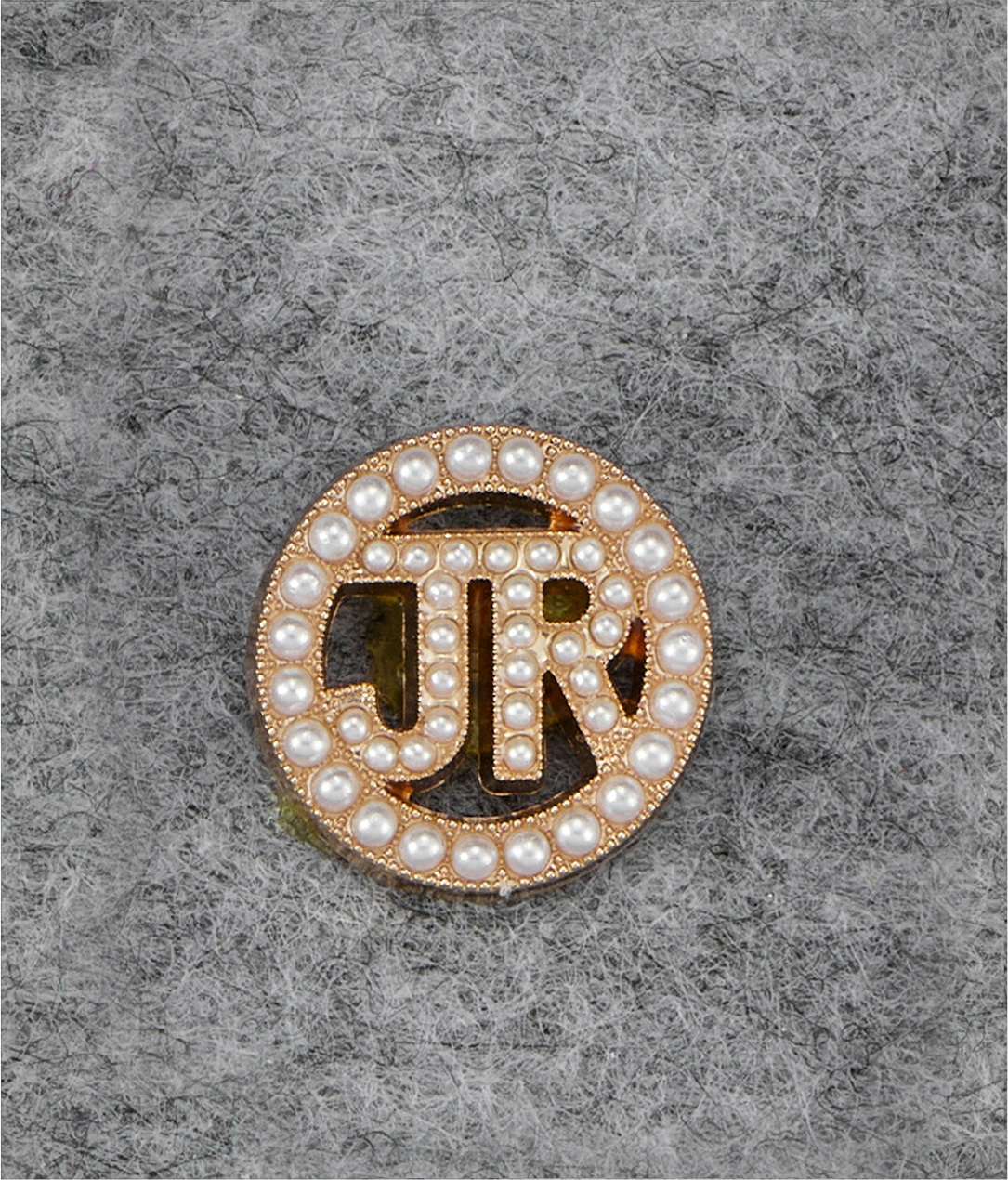 Red Gold Plated JR Alloy Button With ...