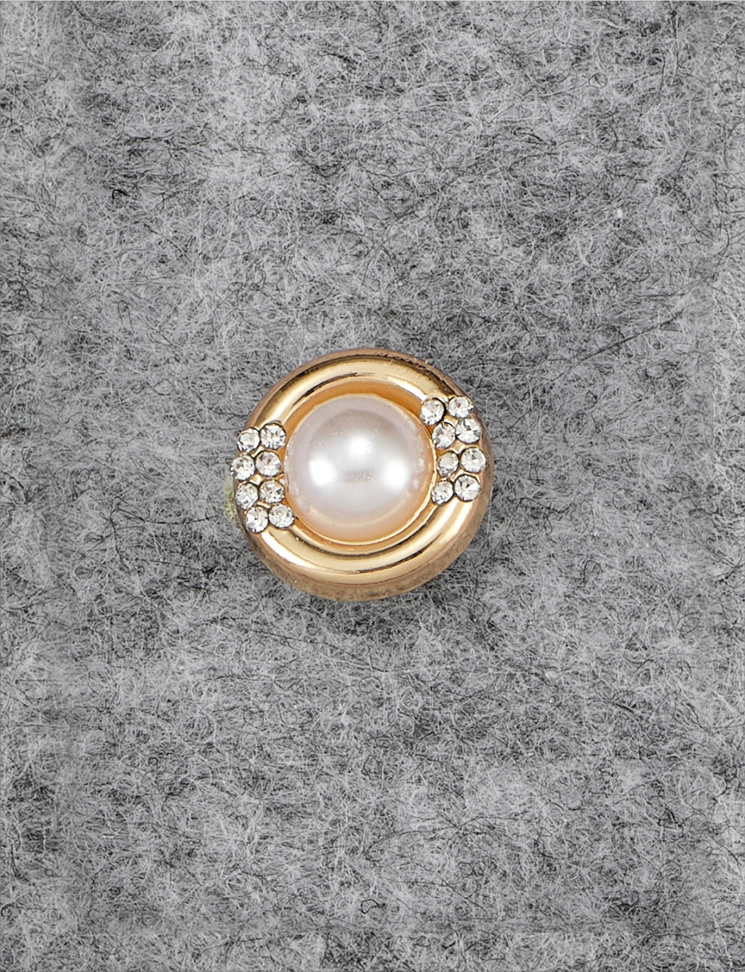 Round Pearl Rhinestone Button for Ele...