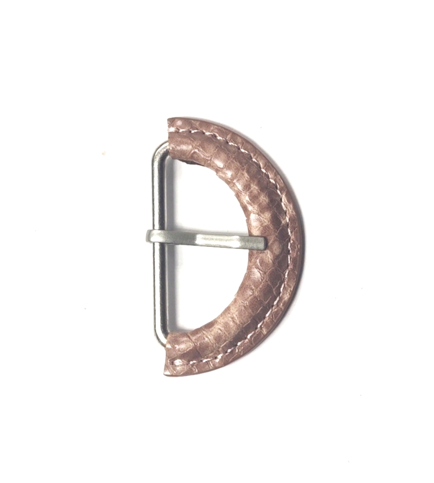 Alloy D Buckle with Snake Skin Pattern PU