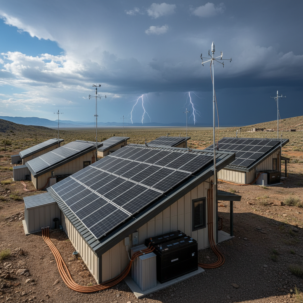 Lightning Rods On Houses For Domestic/Off-GridPhotovoltaic
