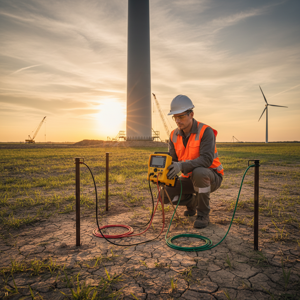 3 Pole Earth Tester For Wind Turbine Installation