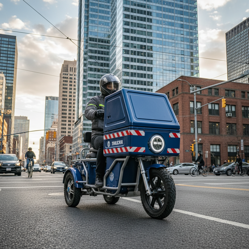 3 Wheel Delivery Motorcycle For Urban Cargo Transport