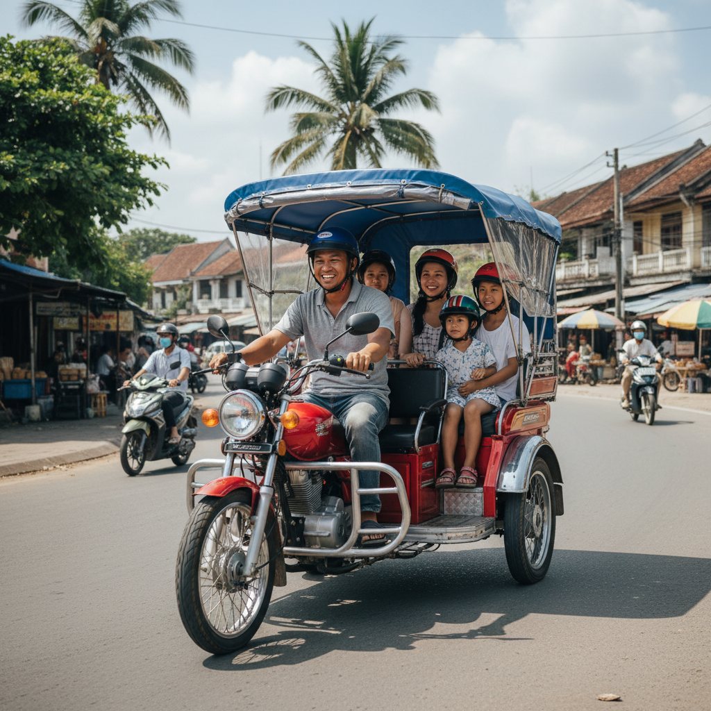 3 Wheel Motorcycle 250cc For Family And Passenger Transport