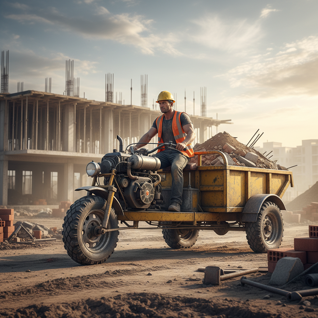 Diesel Dumper Tricycle For Construction Site Hauling