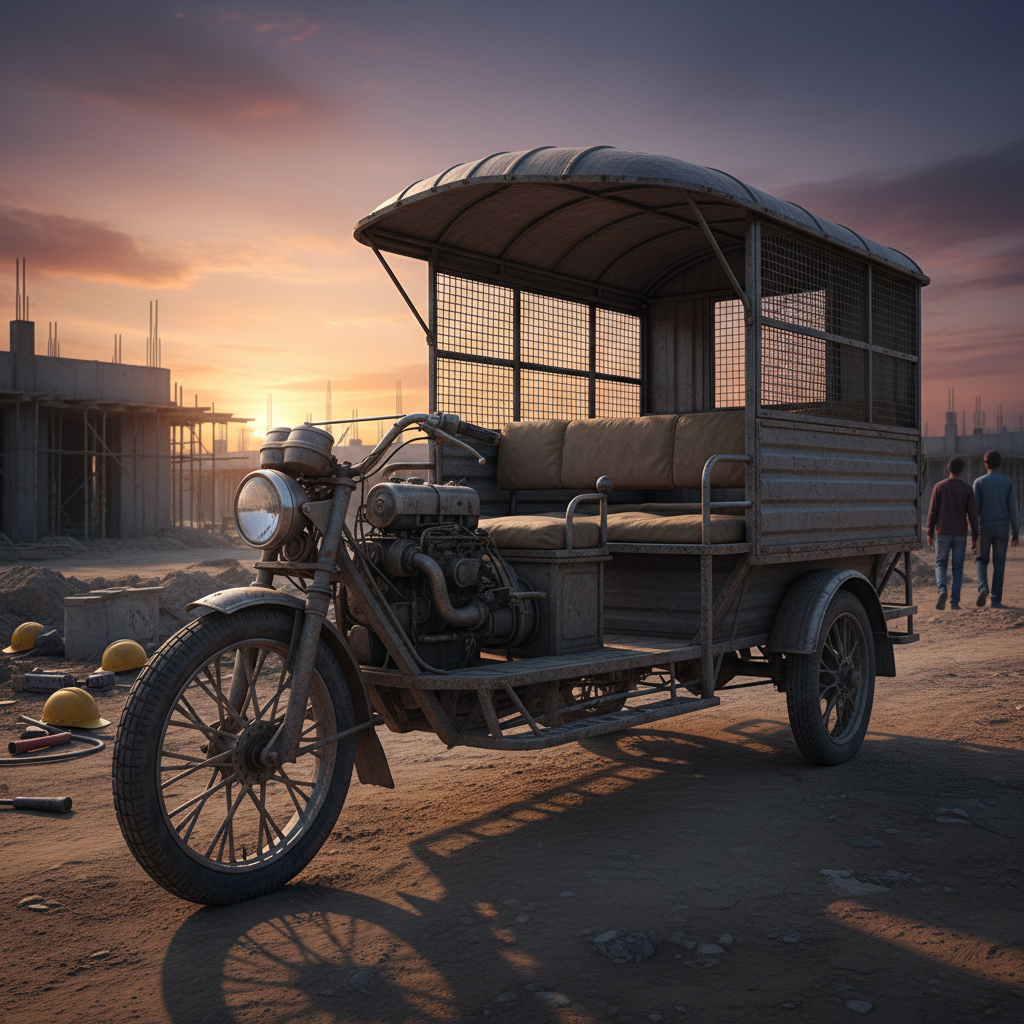 Diesel Construction Site Tricycle For Family And Passenger Transport