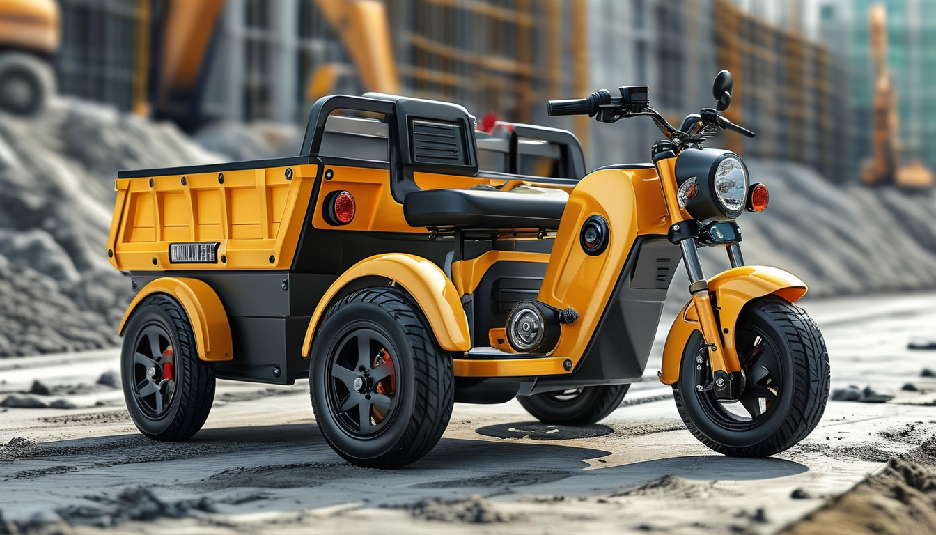 Electric Tricycle For Construction Site Hauling