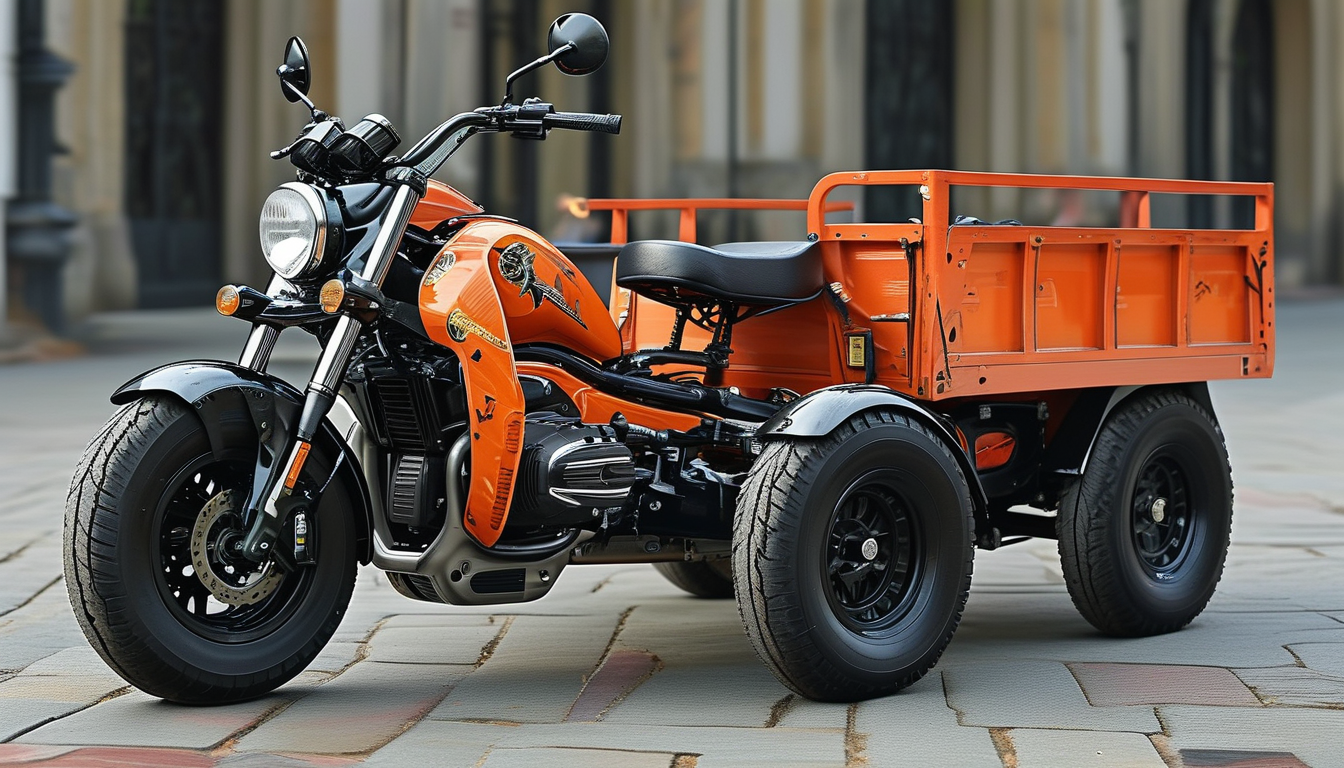 3 Wheel Motorcycle Cargo For Heavy-load Material Transport