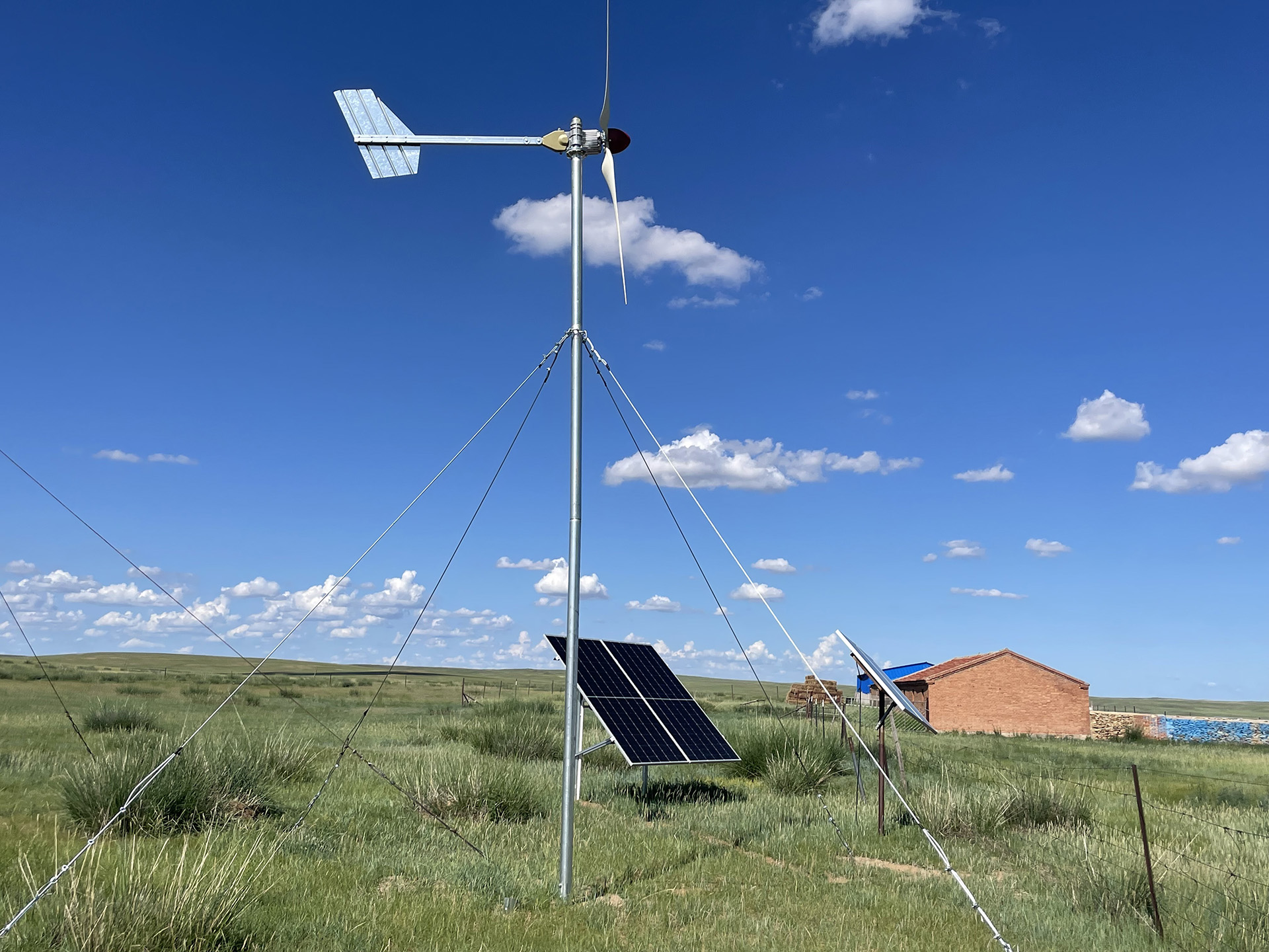 The electricity upgrading project (third batch) for remote farmers and herdsmen in the Inner Mongolia Autonomous Region, provided by Jiangsu Dahui Electronic Technology Co., Ltd. with wind and solar c