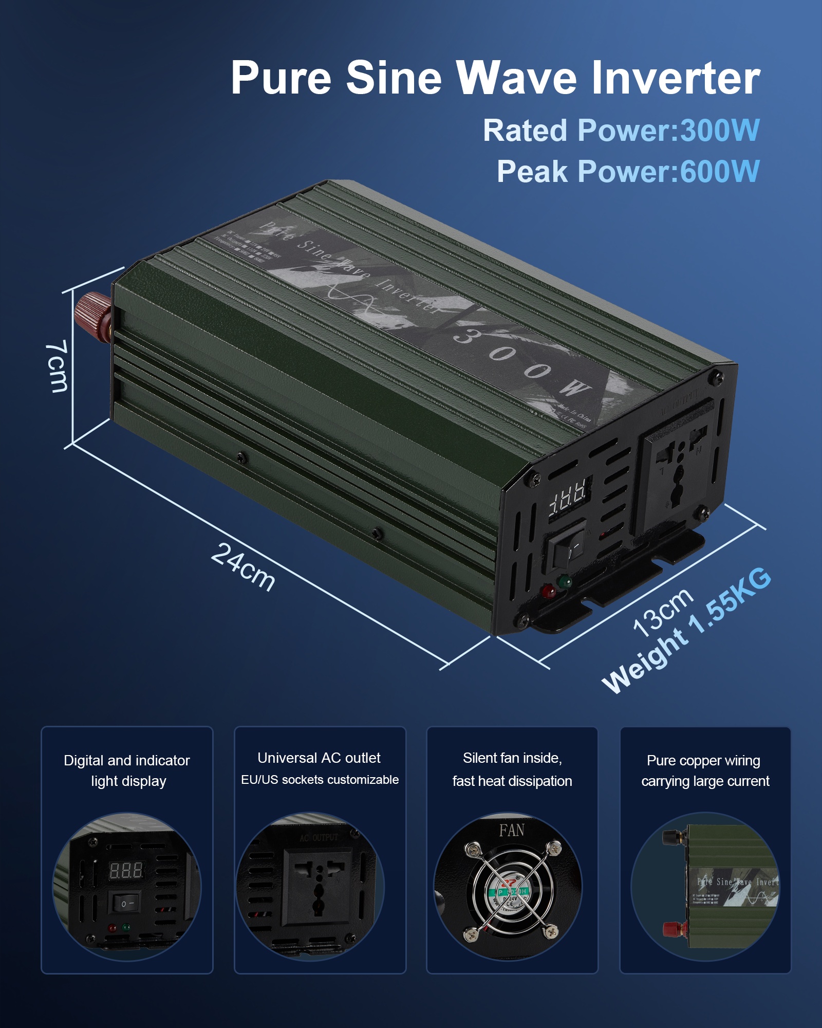 Wireless Remote Controlled Pure Sine Wave Inverter