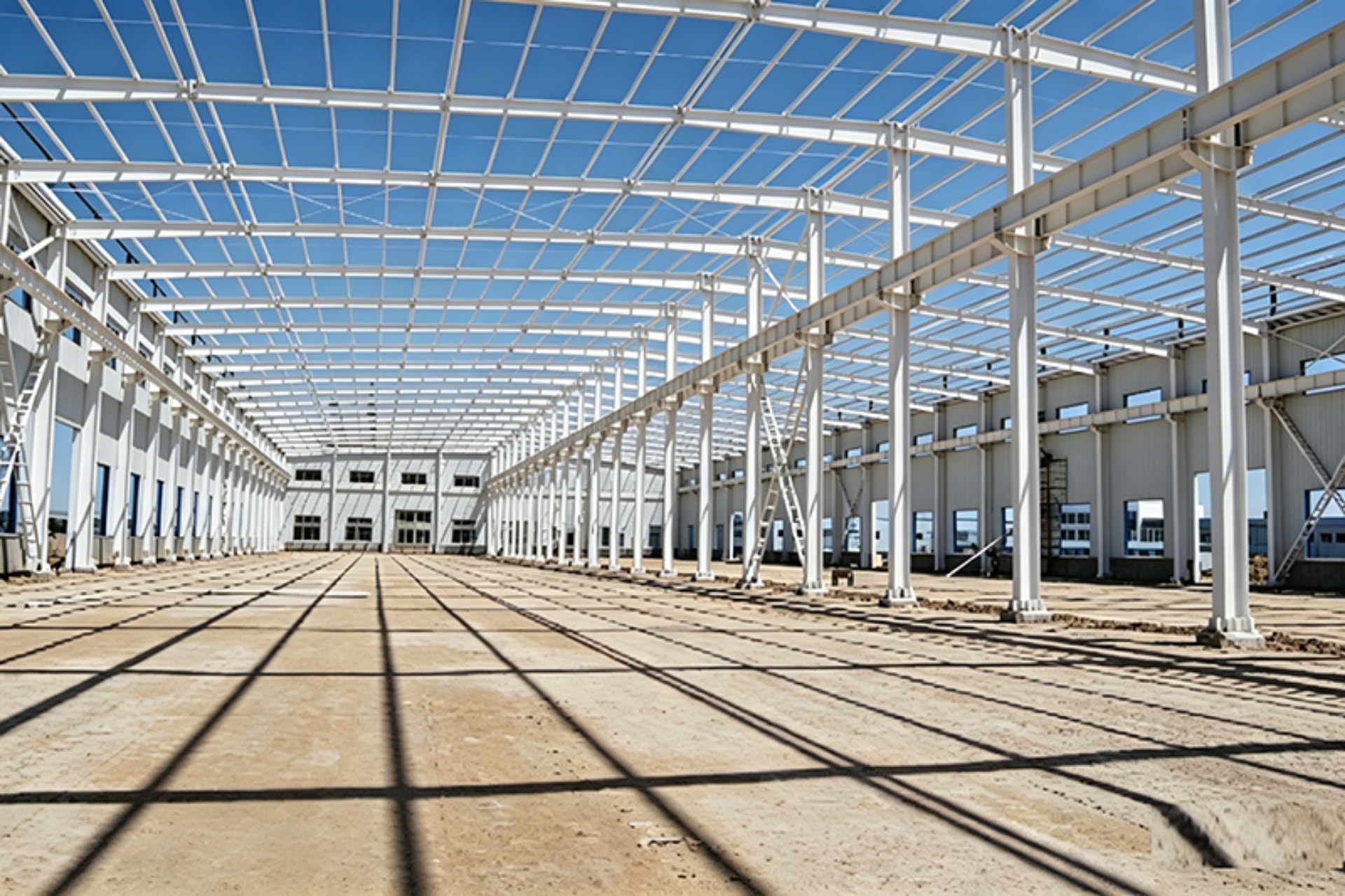 Construction d'un grand entrepôt en acier au Rwanda