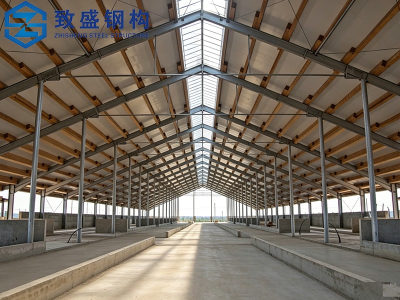 Heavy-Duty Steel Livestock Shed Cattle Horse Barn