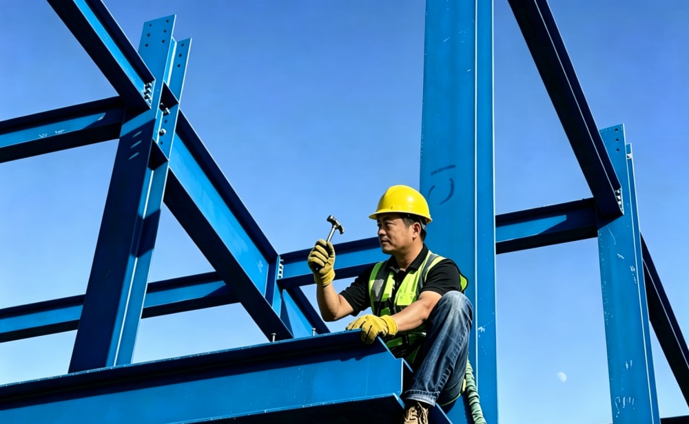 Prefabricated Steel Structure Building Garages Storage Workshop Metal Frame Warehouse Product Features  (3)