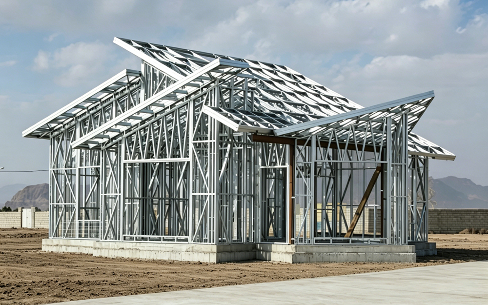 Prefabricated Steel Structure Building Garages Storage Workshop Metal Frame Warehouse Application 2