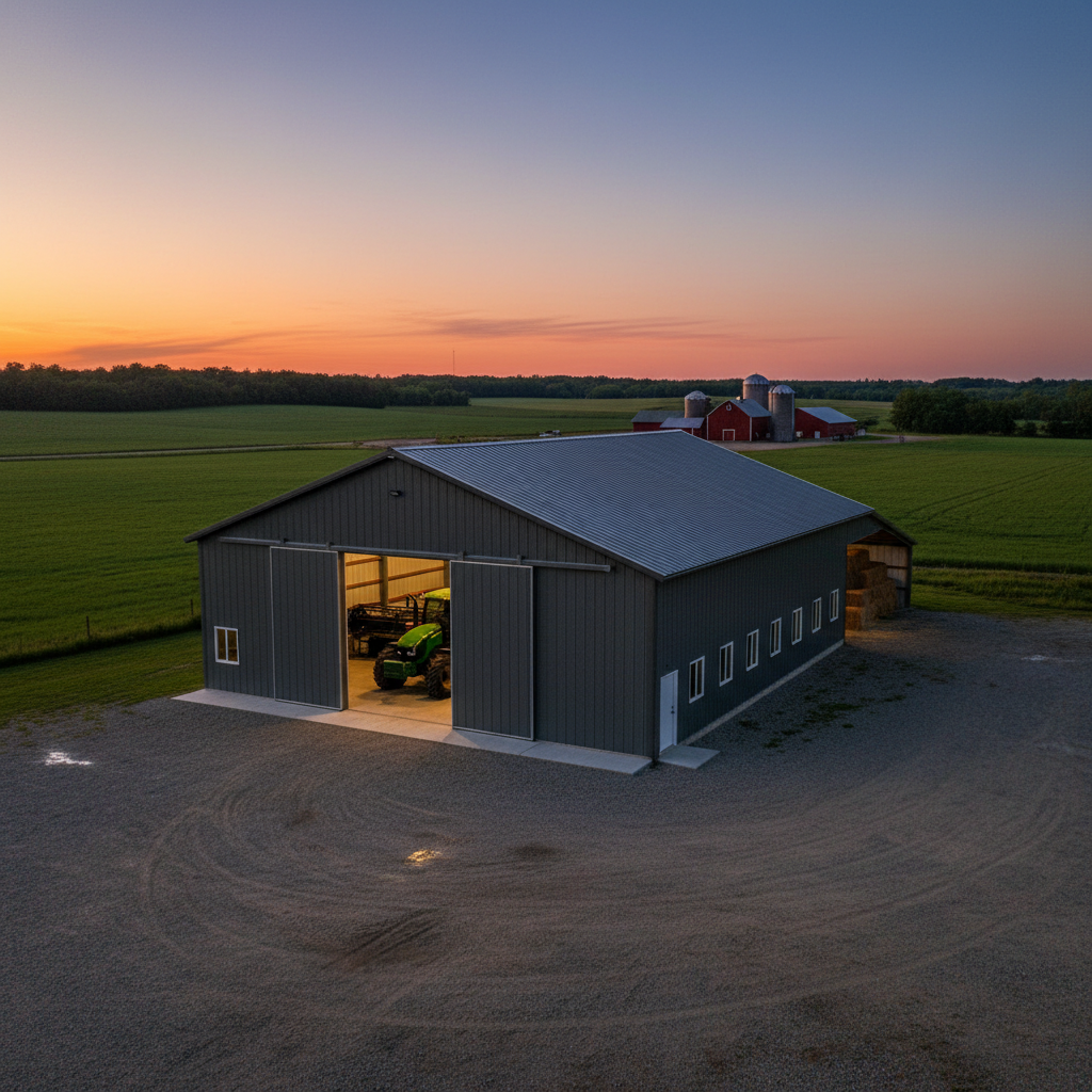 Prefab Steel Garage For Agricultural Storage